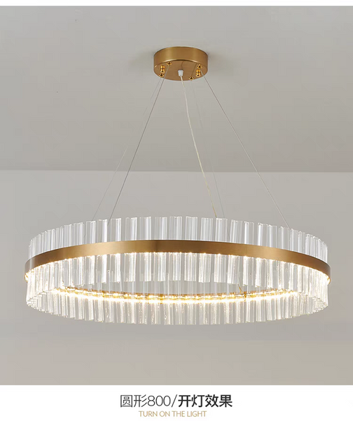 後現代餐廳吊燈簡約圓形輕奢客廳臥室燈具北歐設計師創意水晶吊燈