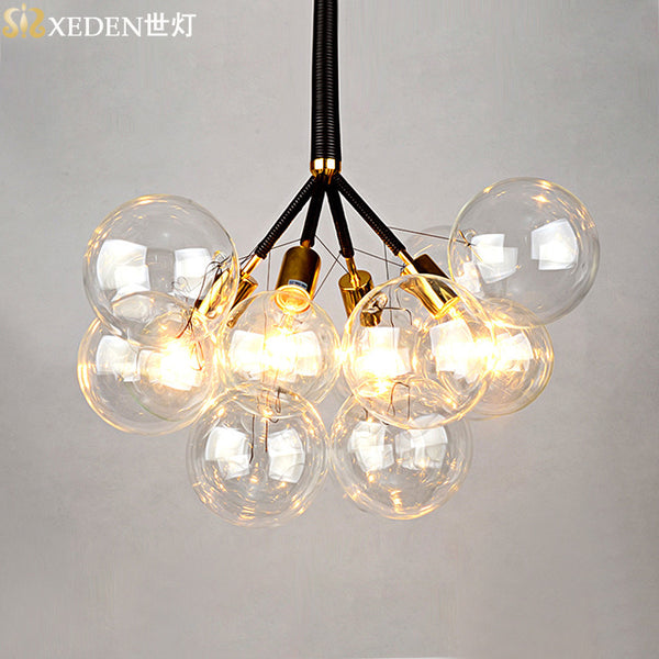 北歐風格主臥室燈裝飾創意個性客廳餐廳服裝店玻璃泡泡球吊燈 - luxhkhome