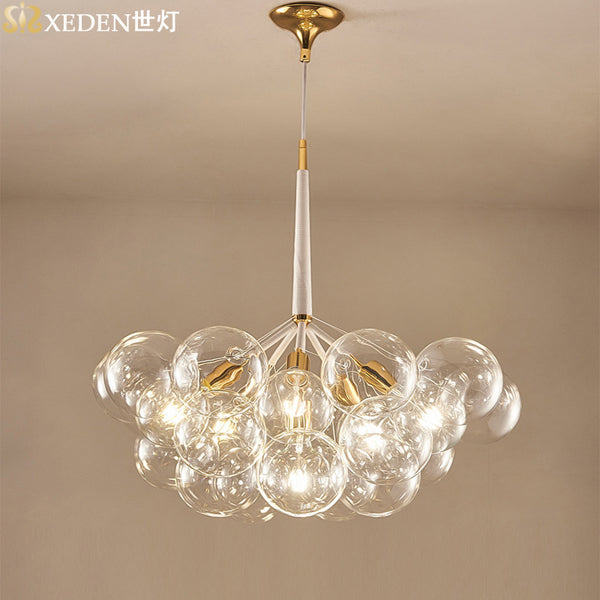 北歐風格主臥室燈裝飾創意個性客廳餐廳服裝店玻璃泡泡球吊燈 - luxhkhome