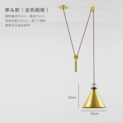 現代創意個性可自由升降玻璃簡約客廳燈北歐風格餐廳吊燈 - luxhkhome