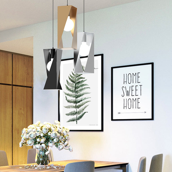 餐廳燈北歐吊燈後現代簡約三頭飯廳吧台小吊燈創意個性組合燈具 - luxhkhome