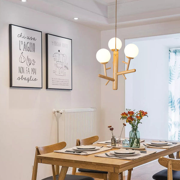 日式榻榻米吊燈北歐木質創意客廳臥室餐廳燈簡約現代木藝燈具