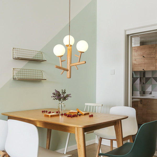 日式榻榻米吊燈北歐木質創意客廳臥室餐廳燈簡約現代木藝燈具