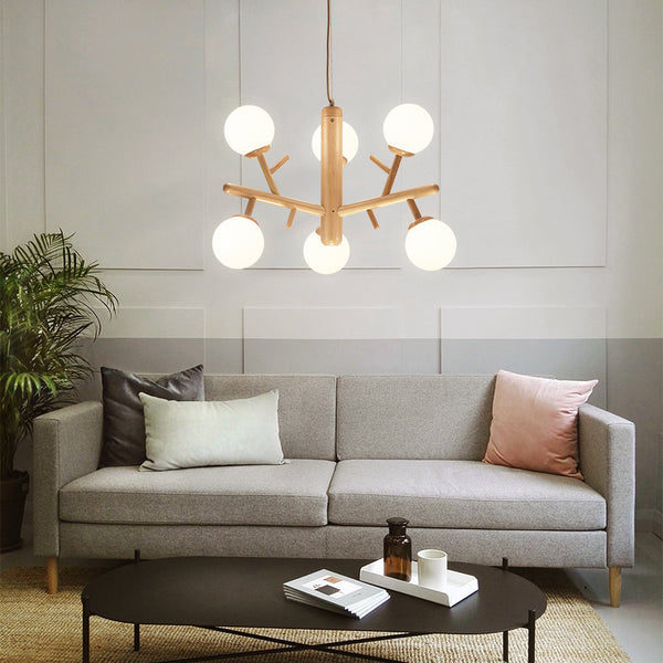 日式榻榻米吊燈北歐木質創意客廳臥室餐廳燈簡約現代木藝燈具