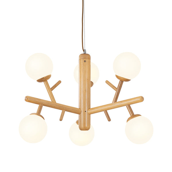 日式榻榻米吊燈北歐木質創意客廳臥室餐廳燈簡約現代木藝燈具