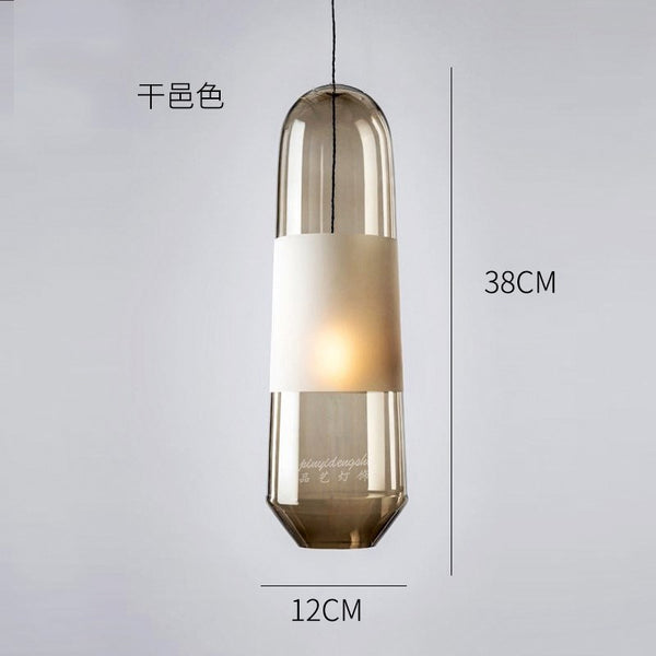 北歐後現代餐廳長玻璃吊燈酒店客房臥室床頭燈吧台設計師家用燈具 - luxhkhome