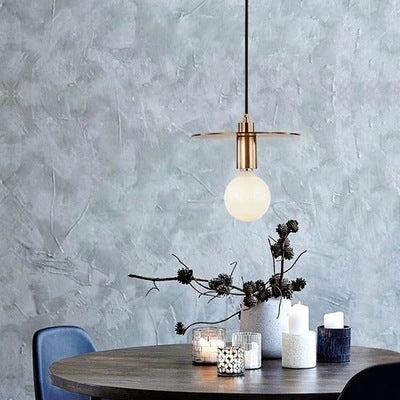 後現代餐廳吧台全銅輕奢單頭小吊燈 北歐現代簡約陽台鏡檯燈飾 - luxhkhome