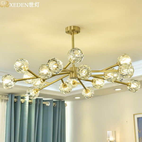 後現代輕奢吊燈客廳餐廳臥室創意大氣水晶燈具個性創意分子燈 - luxhkhome