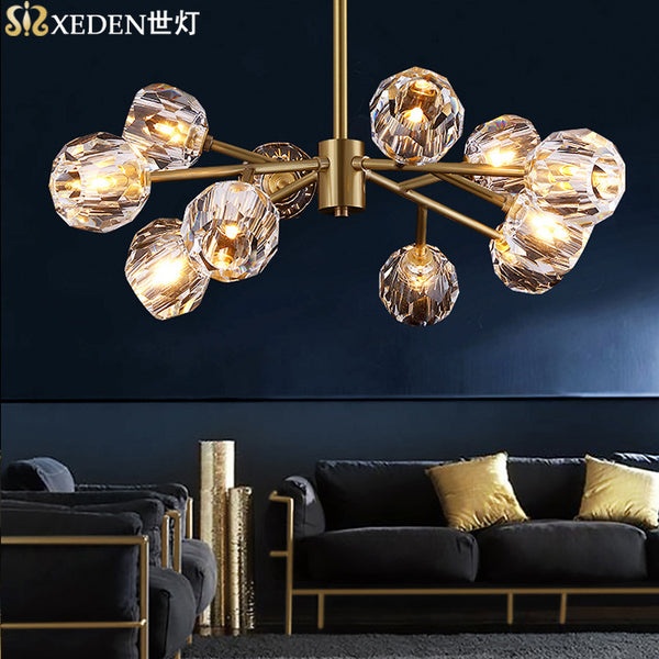 後現代輕奢吊燈客廳餐廳臥室創意大氣水晶燈具個性創意分子燈 - luxhkhome