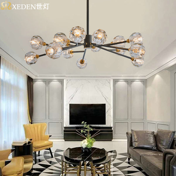 後現代輕奢吊燈客廳餐廳臥室創意大氣水晶燈具個性創意分子燈 - luxhkhome