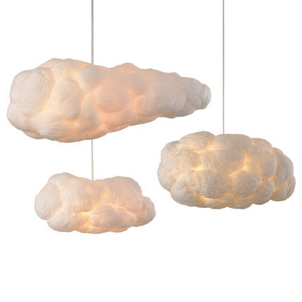 漂浮雲朵裝飾白雲藝術燈酒店大堂會所蠶絲個性創意吊燈飾 - luxhkhome