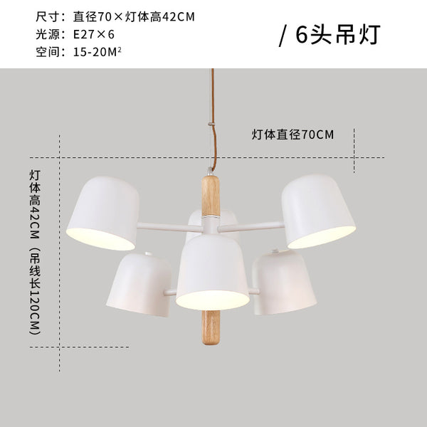 北歐風格簡約個性原木燈具日式創意溫馨現代客廳吊燈書房餐廳燈