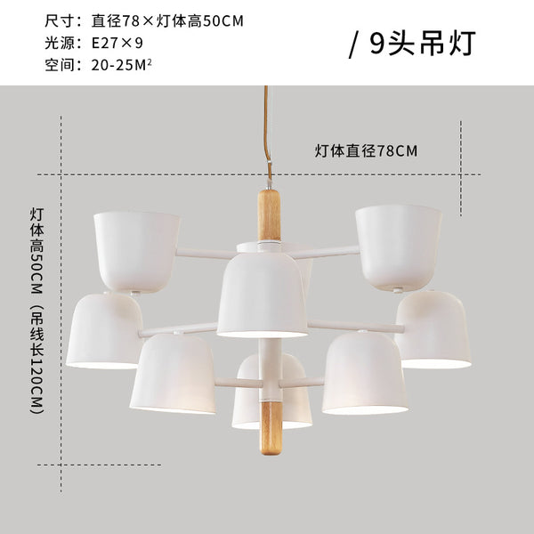 北歐風格簡約個性原木燈具日式創意溫馨現代客廳吊燈書房餐廳燈