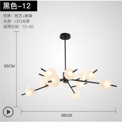 後現代客廳吊燈 簡約創意個性LED餐廳臥室燈北歐魔豆金色輕奢吊燈 - luxhkhome