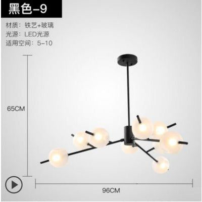 後現代客廳吊燈 簡約創意個性LED餐廳臥室燈北歐魔豆金色輕奢吊燈 - luxhkhome