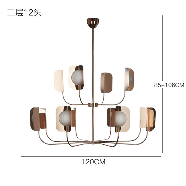北歐輕奢後現代書籤客廳臥室燈餐廳玻璃燈具燈飾創意金屬樹枝吊燈 - luxhkhome