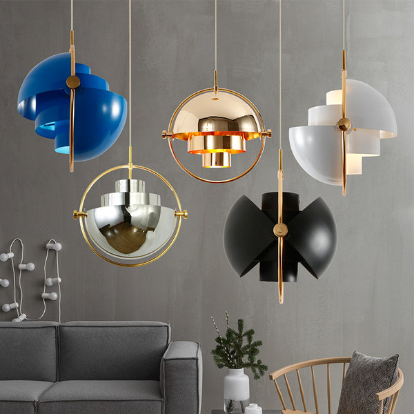 北歐創意個性簡約時尚餐廳吧台金屬床頭丹麥後現代半圓餐桌餐吊燈 - luxhkhome