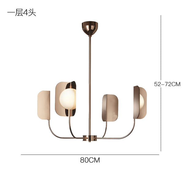 北歐輕奢後現代書籤客廳臥室燈餐廳玻璃燈具燈飾創意金屬樹枝吊燈 - luxhkhome