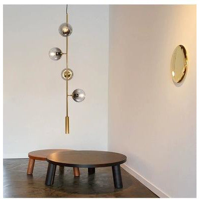 北歐設計師款長條吊燈樣板房吊燈玻璃球創意分子網紅吧台餐廳吊燈 - luxhkhome