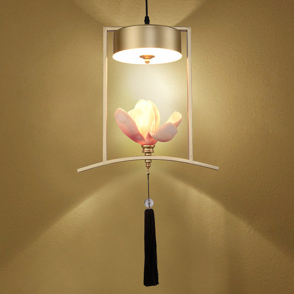 現代新中式創意酒店餐桌餐廳吊燈門廳玄關客廳書房過道個性裝飾燈