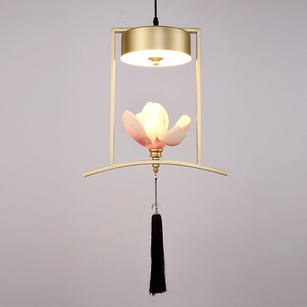 現代新中式創意酒店餐桌餐廳吊燈門廳玄關客廳書房過道個性裝飾燈