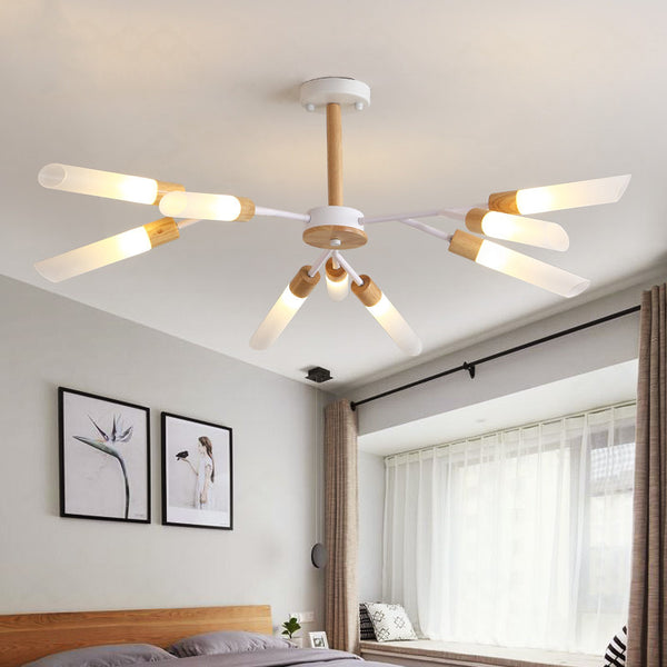 北歐客廳吊燈設計師後現代個性LED燈樹枝樹杈燈臥室書房原木燈具