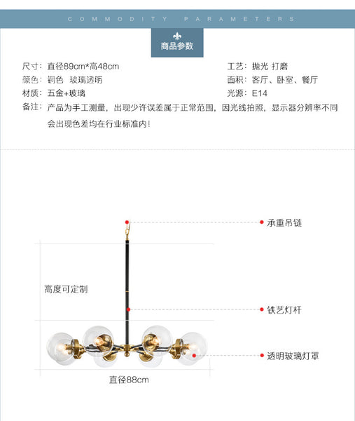 後現代玻璃吊燈美式創意裝飾設計師樣板房客廳臥室餐廳玻璃吊燈具