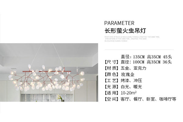 北歐臥室吊燈後現代客廳吊燈創意餐廳螢火蟲吊燈簡約設計師個性燈