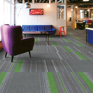 條紋拼接方塊地毯 辦公室方塊毯寫字樓會議室商用瀝青底拼塊地毯