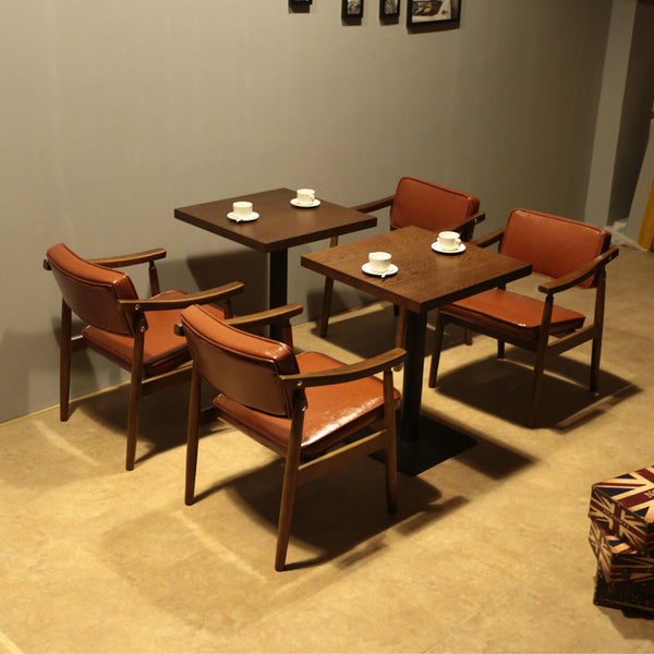 北歐 咖啡廳桌椅 西餐廳茶餐廳實木桌椅 奶茶店桌椅 復古美式鄉村 - luxhkhome
