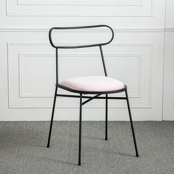 鐵藝金色創意個性餐椅北歐簡約休閒椅現代設計師椅子洽談椅絨布椅 - luxhkhome