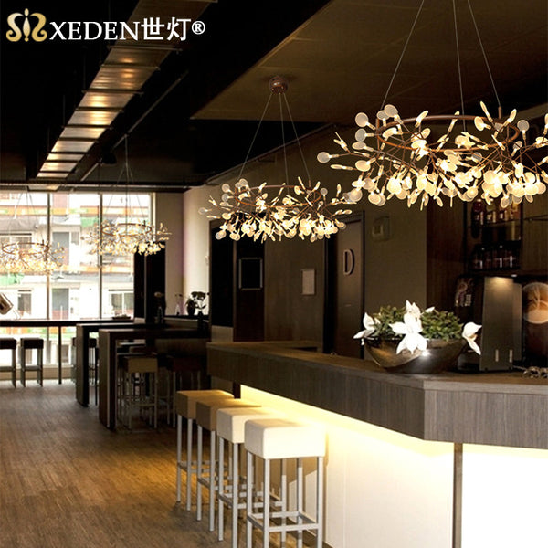 北歐臥室吊燈後現代客廳吊燈創意餐廳螢火蟲吊燈簡約設計師個性燈 - luxhkhome