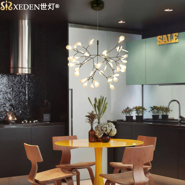 北歐臥室吊燈後現代客廳吊燈創意餐廳螢火蟲吊燈簡約設計師個性燈 - luxhkhome