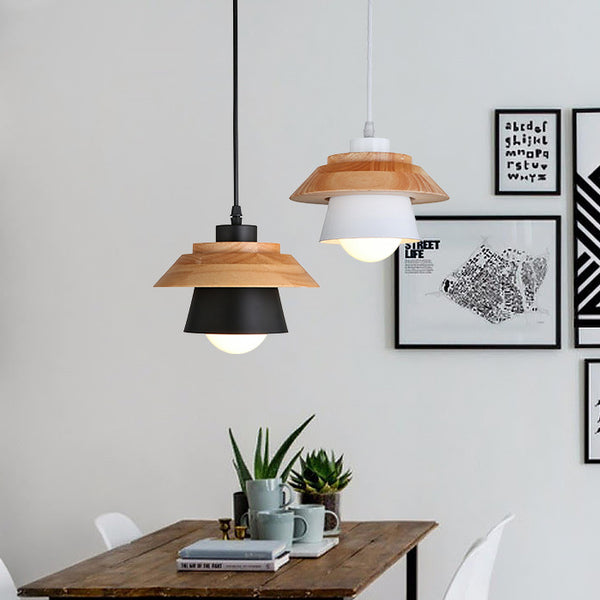 北歐簡約現代臥室床頭個性吧台創意馬卡龍實木餐廳吊燈 - luxhkhome