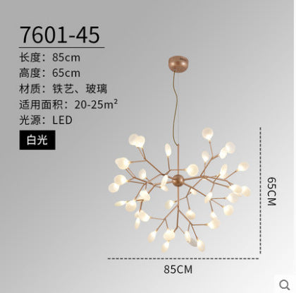 北歐後現代客廳吊燈創意個性餐廳螢火蟲吊燈簡約玻璃設計師吊燈 - luxhkhome