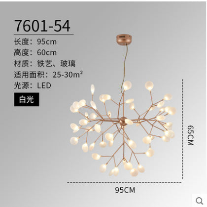 北歐後現代客廳吊燈創意個性餐廳螢火蟲吊燈簡約玻璃設計師吊燈 - luxhkhome