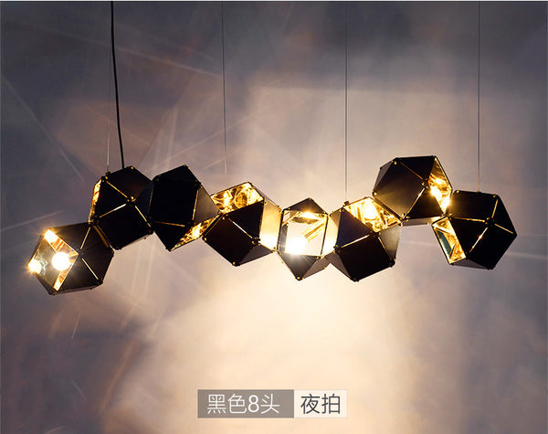 北歐大氣現代簡約分子吊燈創意個性餐廳吧台辦公室鏡面燈具餐桌燈 - luxhkhome