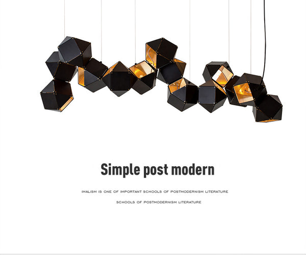 北歐大氣現代簡約分子吊燈創意個性餐廳吧台辦公室鏡面燈具餐桌燈 - luxhkhome