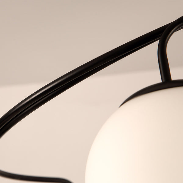 美式客廳吸頂燈圓形簡約臥室燈大氣鐵藝玻璃餐廳燈具 - luxhkhome