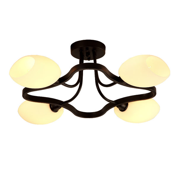 美式田園復古吸頂燈北歐現代簡約餐廳臥室圓形創意溫馨客廳燈具 - luxhkhome