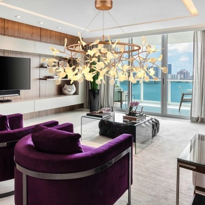 北歐後現代客廳吊燈創意個性餐廳螢火蟲吊燈簡約玻璃設計師吊燈 - luxhkhome