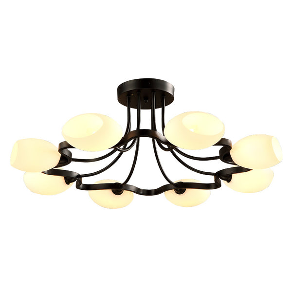 美式田園復古吸頂燈北歐現代簡約餐廳臥室圓形創意溫馨客廳燈具 - luxhkhome