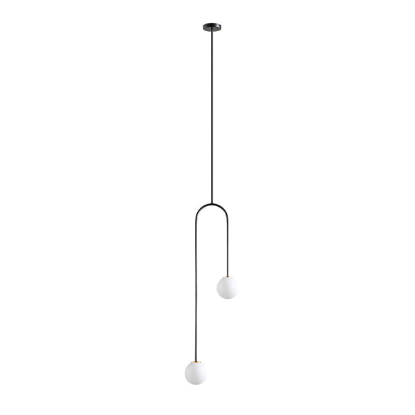 北歐創意臥室床頭掛燈現代簡約客廳背景吧台led玻璃圓球溫馨吊燈 - luxhkhome