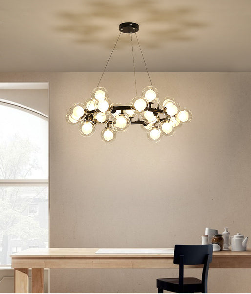 北歐簡約個性客廳吊燈後現代創意藝術餐廳臥室服裝店玻璃魔豆吊燈 - luxhkhome