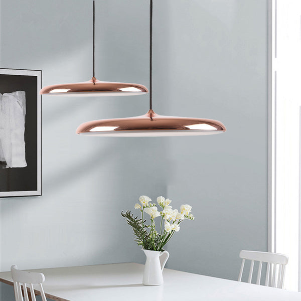 丹麥北歐極簡約後現代個性創意餐廳燈臥室吧台餐桌金屬飛碟吊燈 - luxhkhome