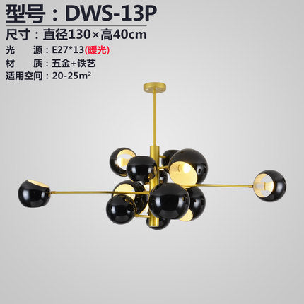 客廳吊燈北歐時尚簡約大氣展廳會所藝術設計師適用家庭金屬五金燈 - luxhkhome