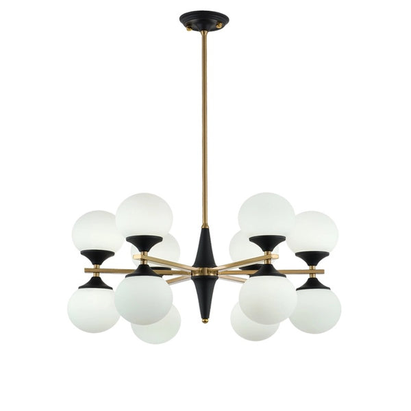 北歐吊燈後現代簡約餐廳燈個性奶白玻璃球客廳臥室設計師魔豆燈具 - luxhkhome