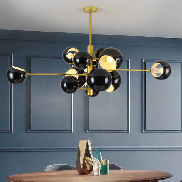 客廳吊燈北歐時尚簡約大氣展廳會所藝術設計師適用家庭金屬五金燈 - luxhkhome