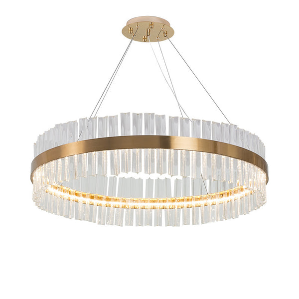 後現代餐廳吊燈簡約圓形輕奢客廳臥室燈具北歐設計師創意水晶吊燈 - luxhkhome