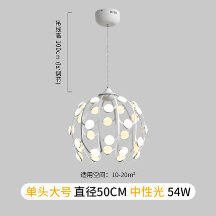 創意北歐餐廳燈個性簡約led吊燈極簡設計三頭吧台書房臥室燈具 - luxhkhome